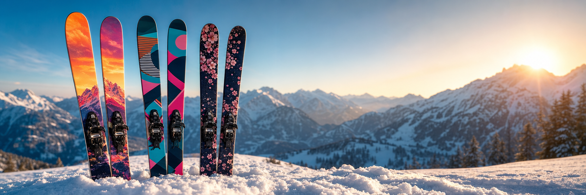 RIDE YOUR STYLE Ski Folien – folierte Ski in alpiner Winterlandschaft