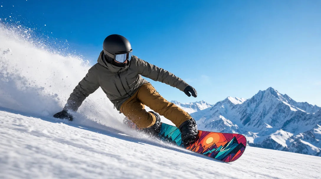 Ski und Snowboards mit Designfolien von RIDEYOURSTYLE im Schnee