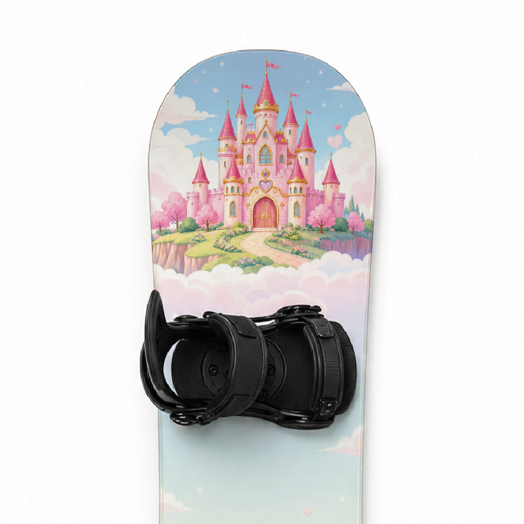 Kinder-Snowboard-Designfolie »Prinzessin« – Detailansicht des Prinzessinnen-Designs