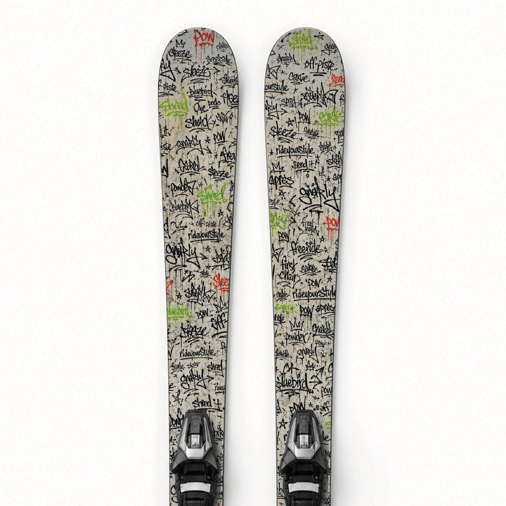 Ski-Designfolie »Streetart« – Detailansicht des Graffiti-Designs