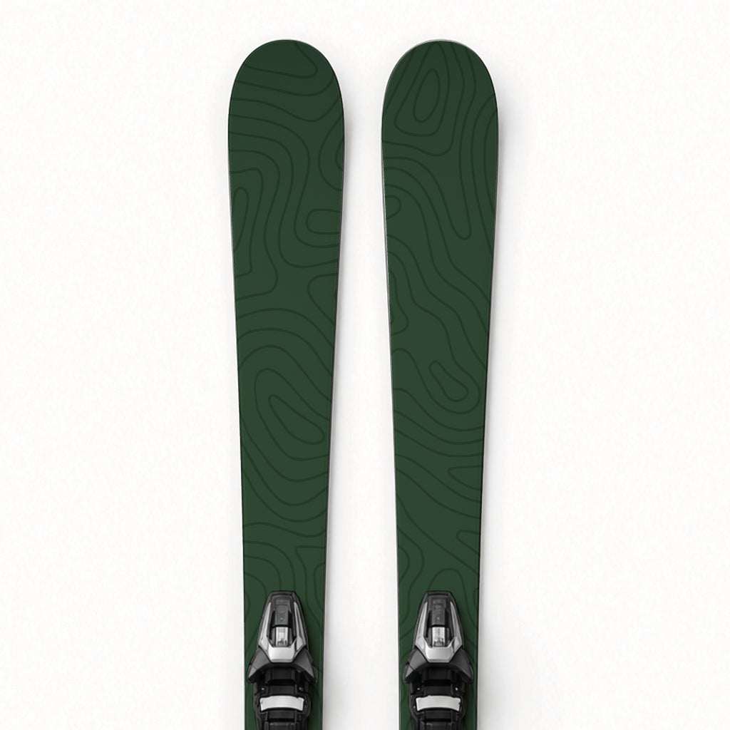 Ski-Designfolie »Höhenlinie« – Detailansicht des Höhenlinien-Designs