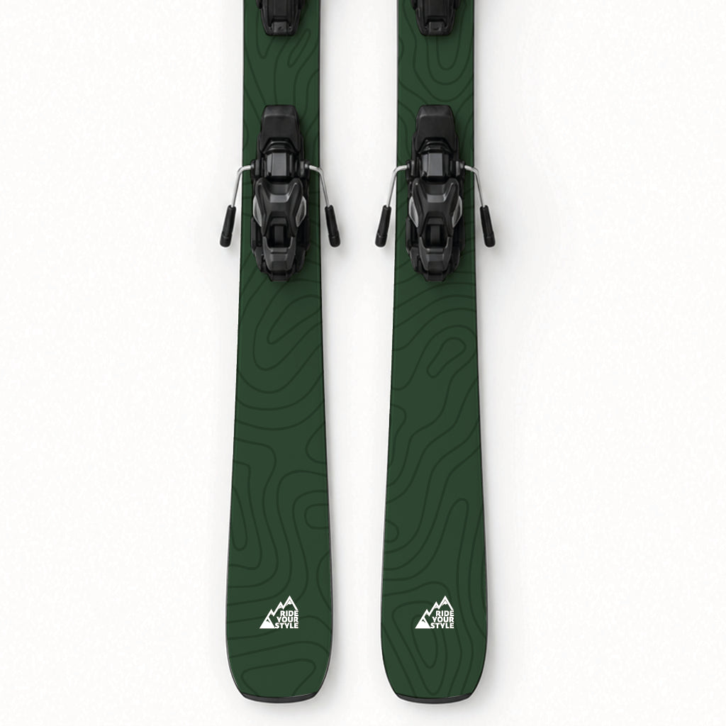 Ski mit Designfolie »Höhenlinie« beklebt – rückstandslos ablösbar