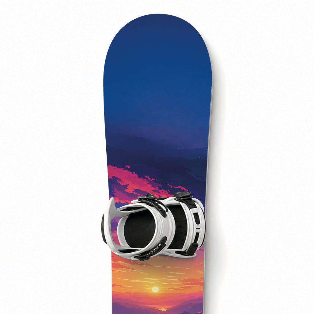 Snowboard-Designfolie »Alpenglühen« – Detailansicht des Alpenglühen-Designs