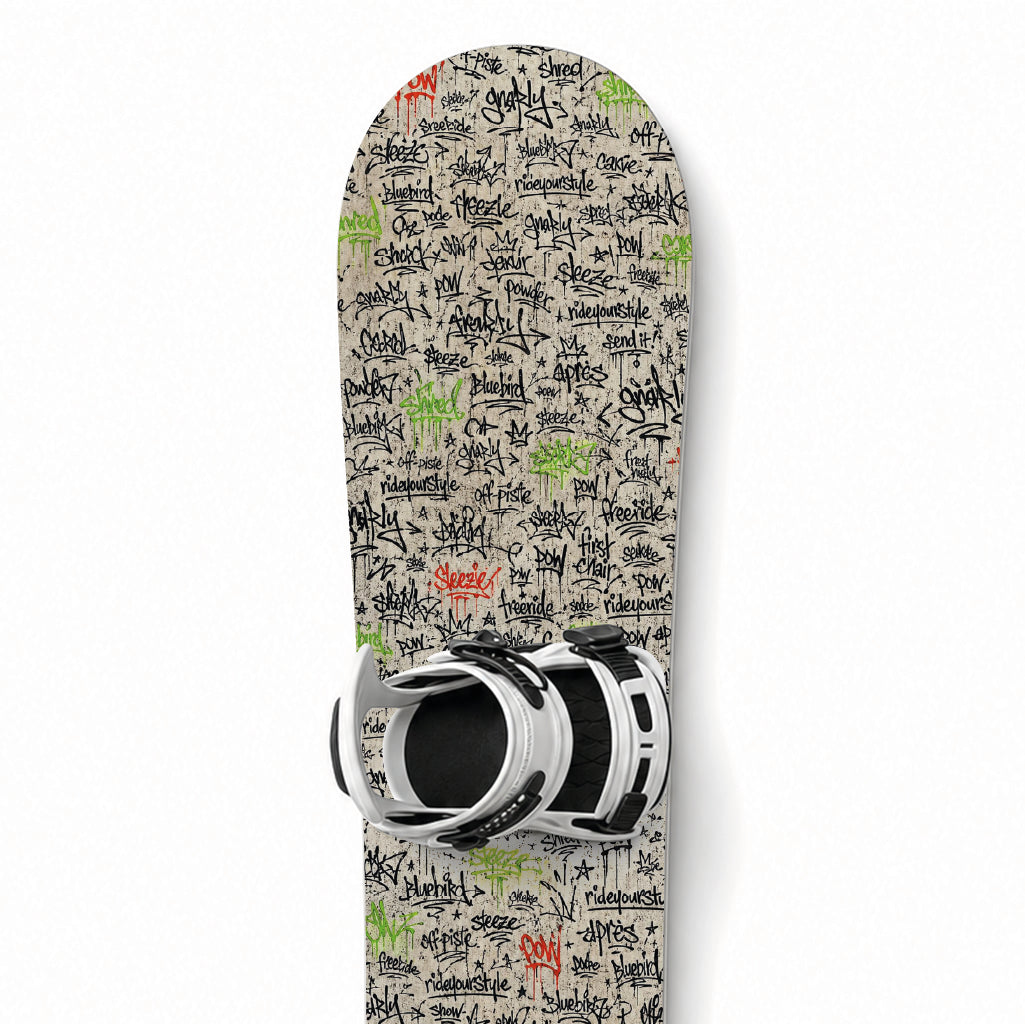 Snowboard-Designfolie »Streetart« – Detailansicht des Graffiti-Designs