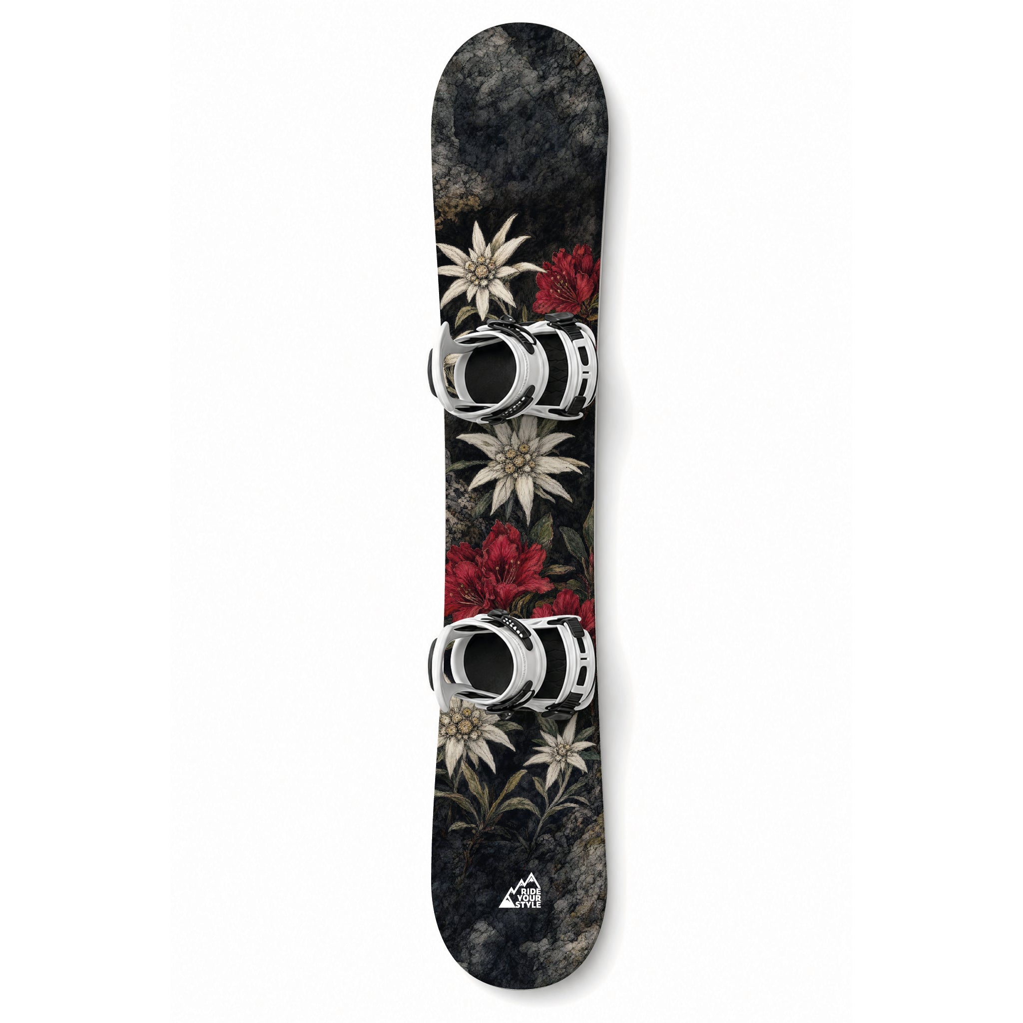 Snowboard-Designfolie »Alpenflora« von RIDE YOUR STYLE – Alpenblumen-Print