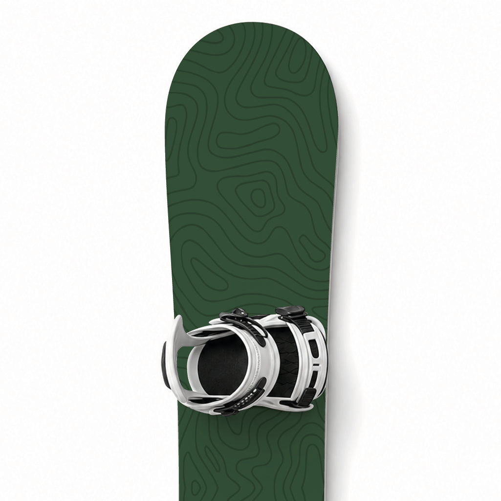 Snowboard-Designfolie »Höhenlinie« – Detailansicht des Höhenlinien-Designs