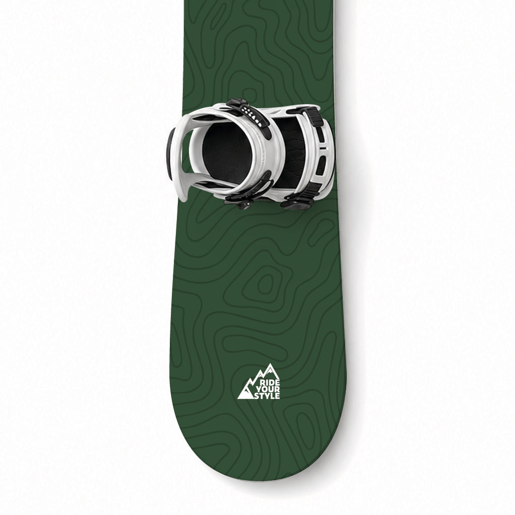 Snowboard mit Designfolie »Höhenlinie« beklebt – rückstandslos ablösbar