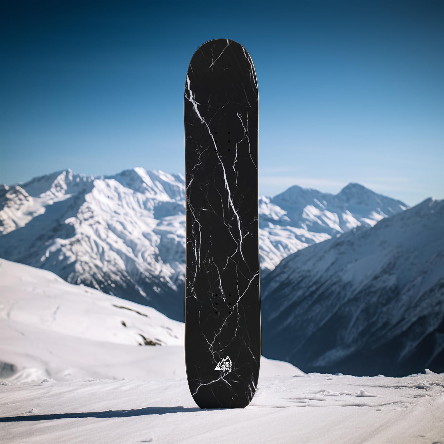 Snowboard Design "Marmor schwarz"