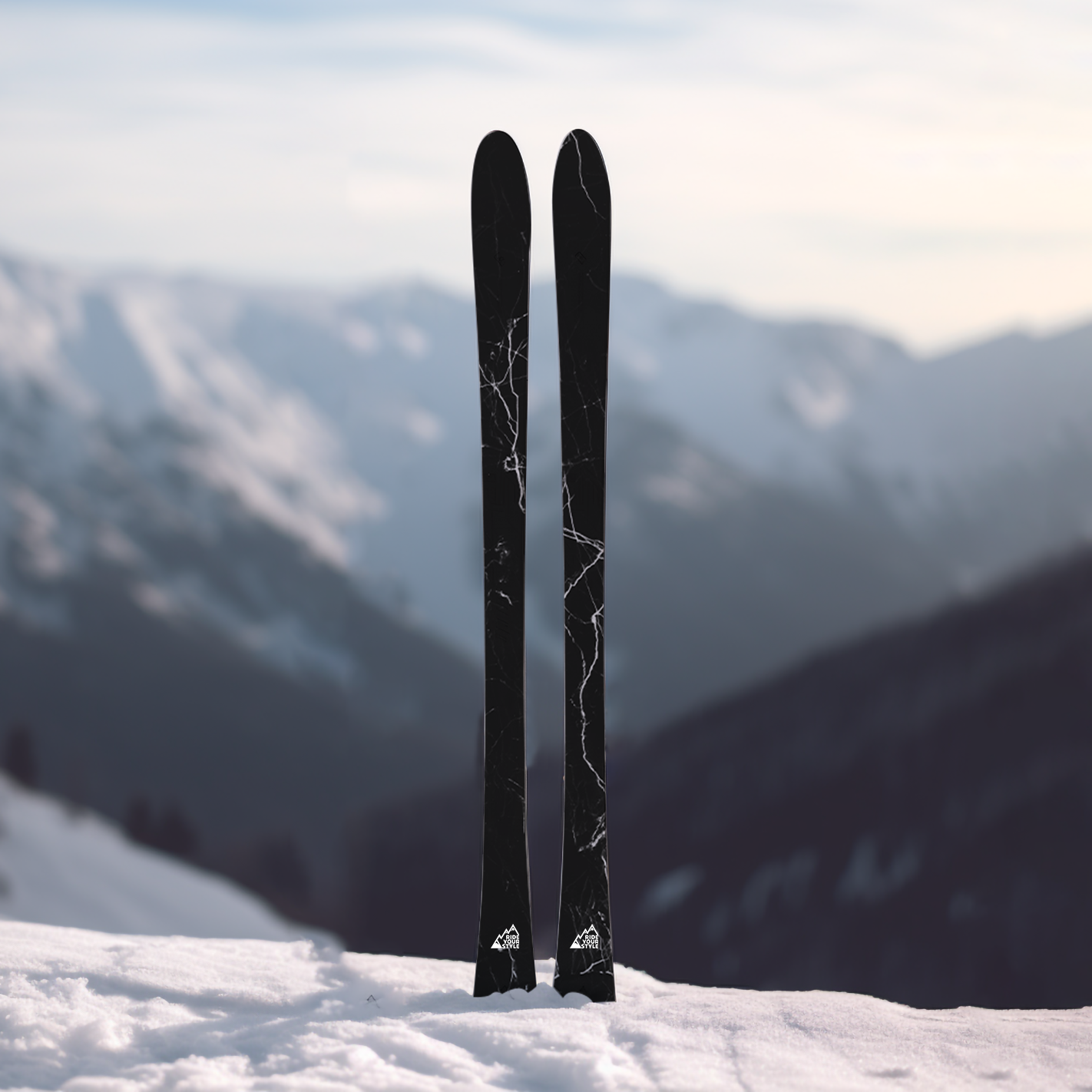 Ski Design "Marmor schwarz"