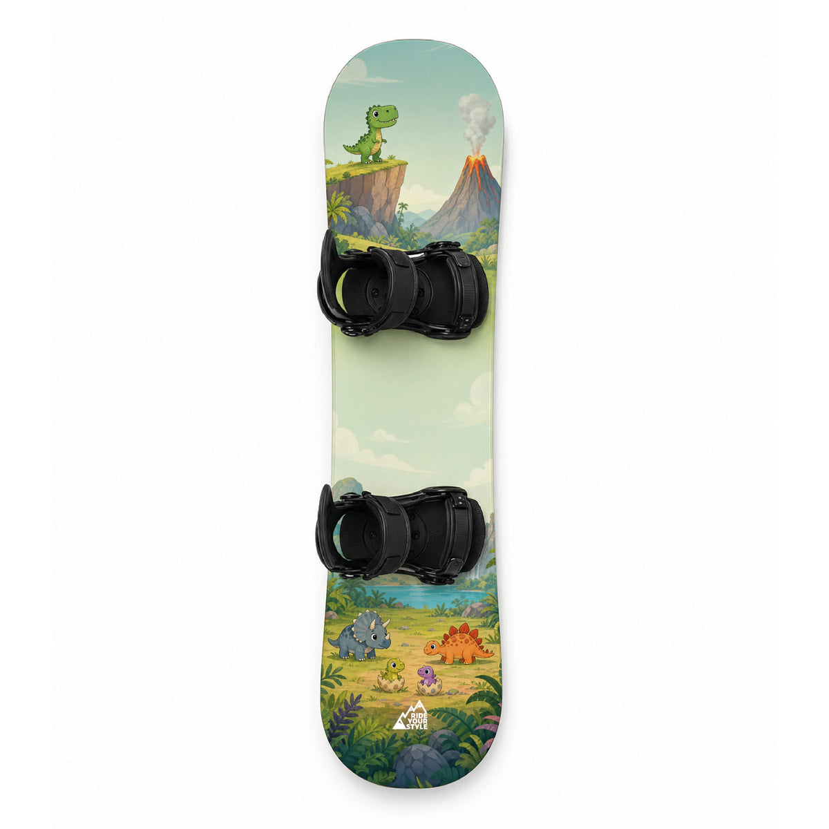 Kinder-Snowboard-Designfolie »Dino« von RIDE YOUR STYLE – Dinosaurier-Motiv