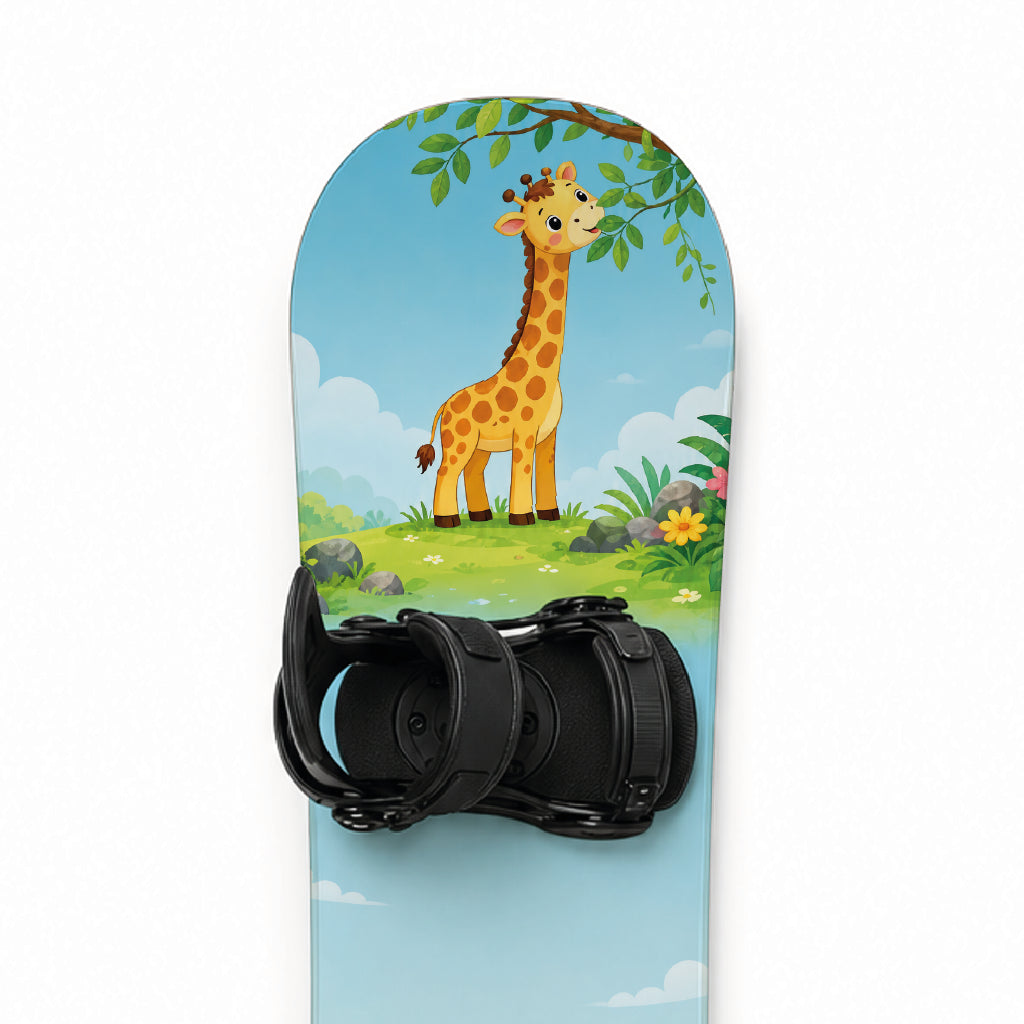 Kinder-Snowboard-Designfolie »Tierwelt« – Detailansicht des Tiermotiv-Designs