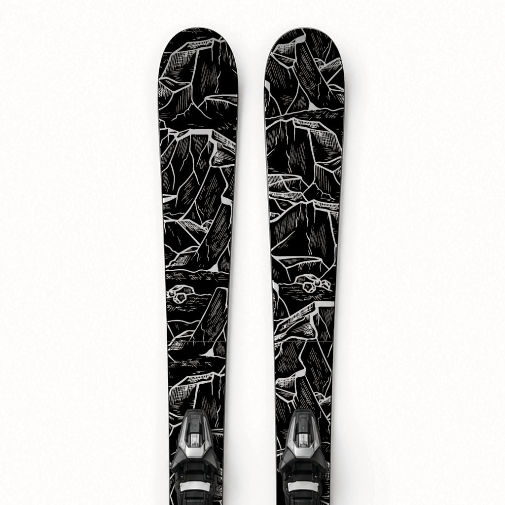 Ski-Designfolie »Gipfelkette« – Detailansicht des Bergpanorama-Designs
