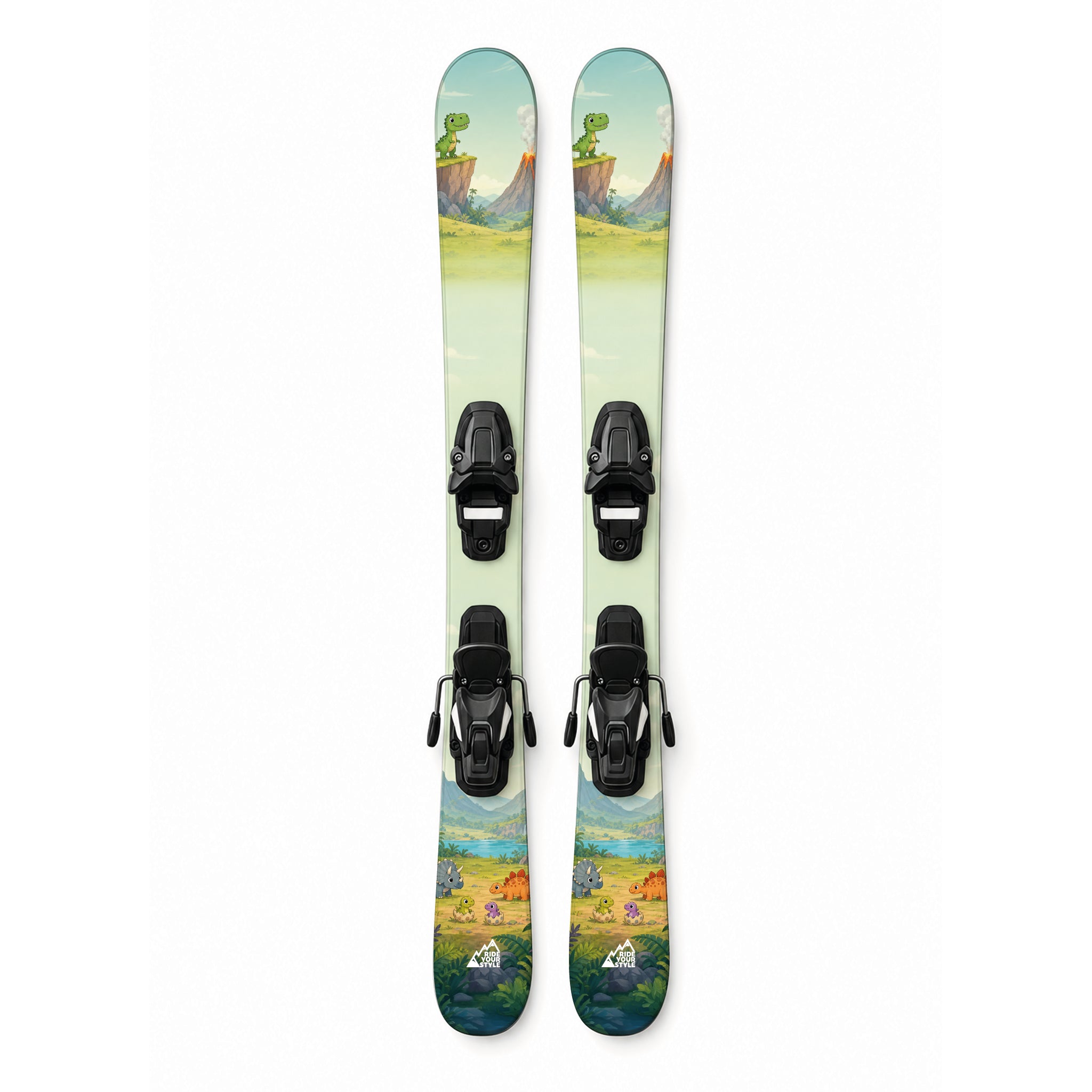 Kinder-Ski-Designfolie »Dino« von RIDE YOUR STYLE – Dinosaurier-Motiv