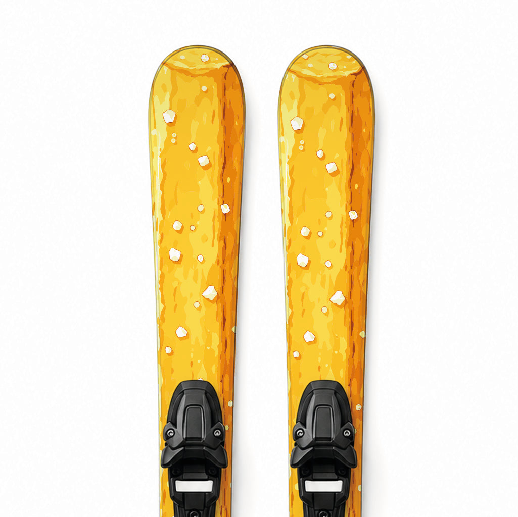 Kinder-Ski-Designfolie »Pommes« – Detailansicht des Pommes-Designs