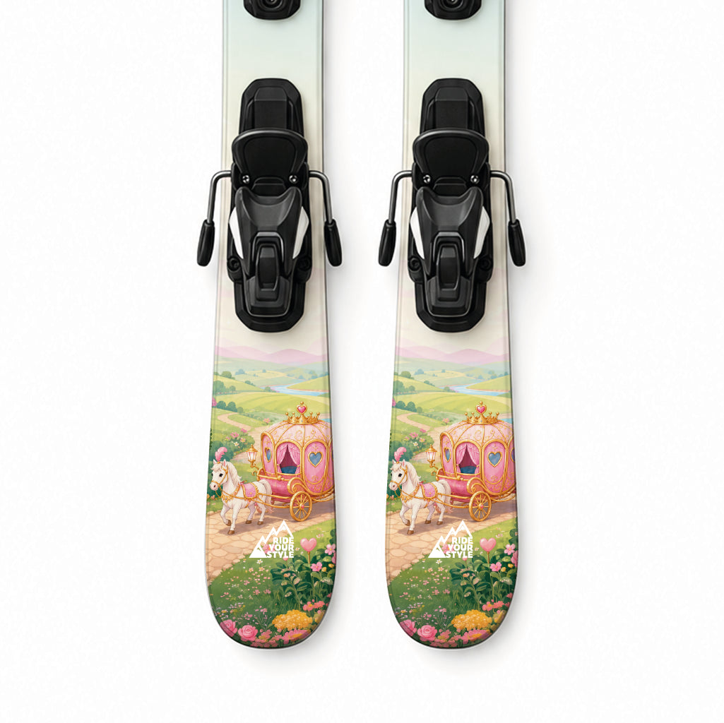 Kinder-Ski mit Designfolie »Prinzessin« beklebt – rückstandslos ablösbar