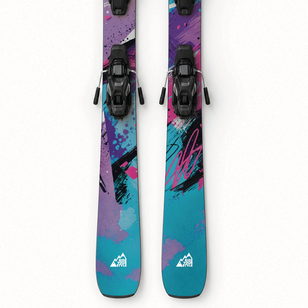 Ski mit Designfolie »Vintage« beklebt – rückstandslos ablösbar