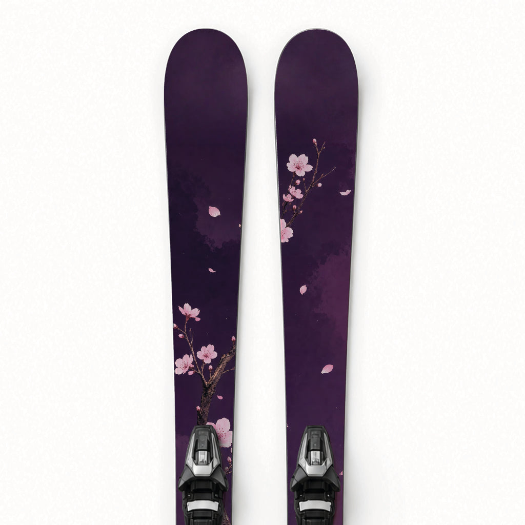 Ski-Designfolie »Sakura« – Detailansicht des Kirschblüten-Designs