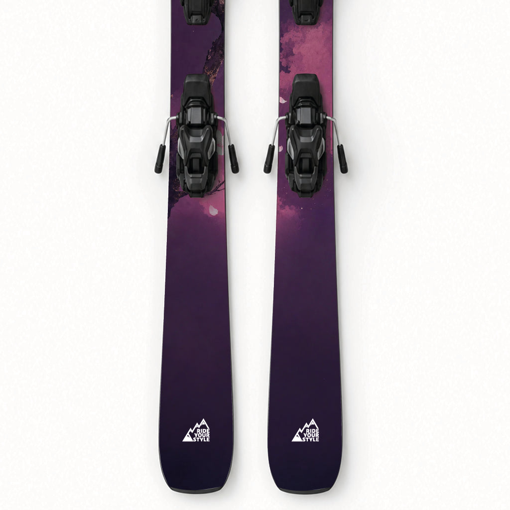 Ski mit Designfolie »Sakura« beklebt – rückstandslos ablösbar