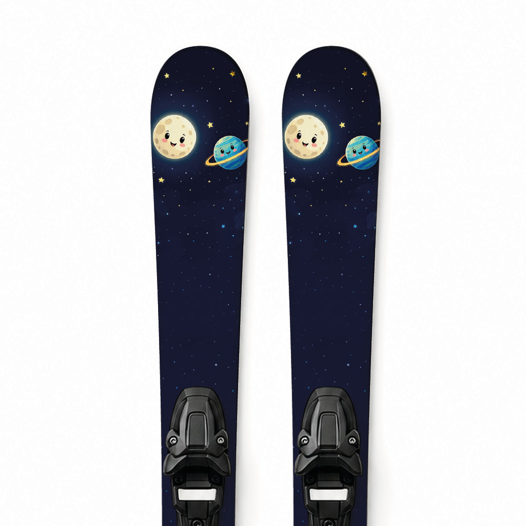 Kinder-Ski-Designfolie »Weltraum« – Detailansicht des Weltraum-Designs