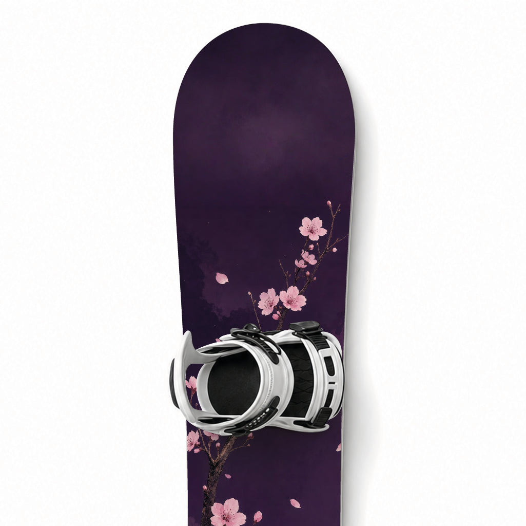 Snowboard-Designfolie »Sakura« – Detailansicht des Kirschblüten-Designs