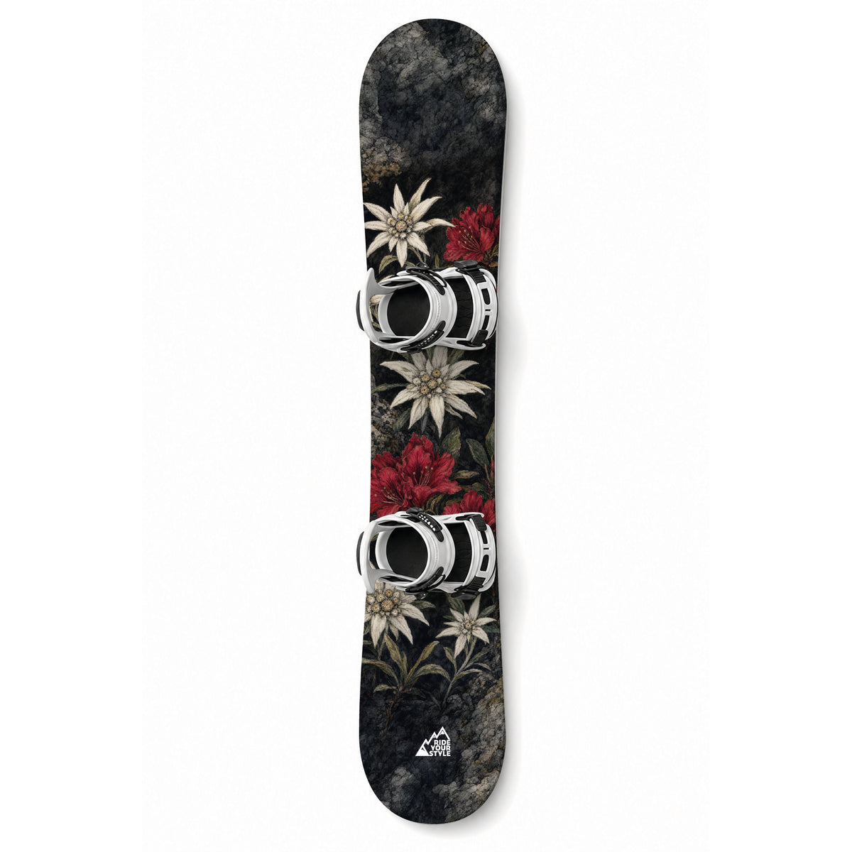 Snowboard-Designfolie »Alpenflora« von RIDE YOUR STYLE – Alpenblumen-Print